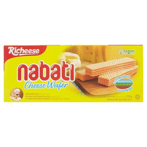 1 kemasan (10g) 40 kkal: Richeese Nabati Cheese Wafer 150g - Snacks.MY
