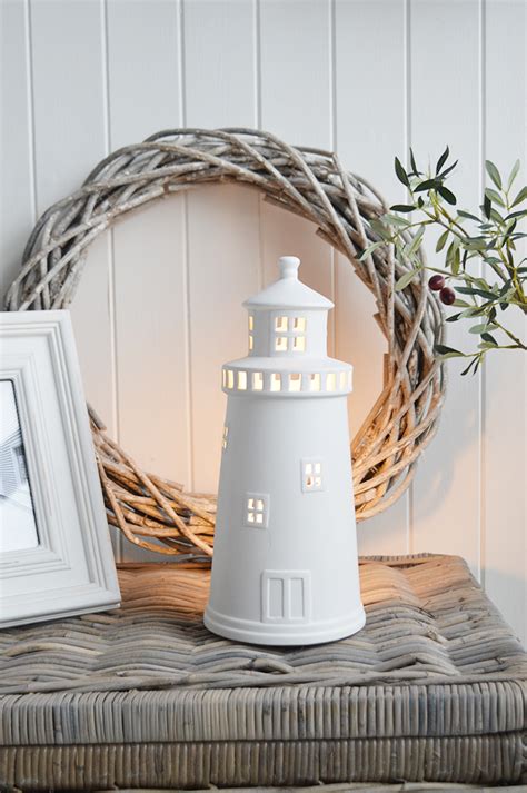 Ceramic White Lighthouse Table Lamp
