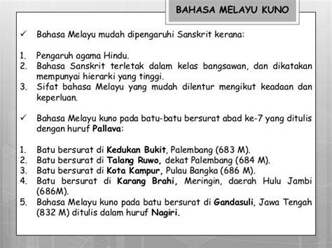 Bahasa Kebangsaan A Mpu 1212 Bab 1 Pengenalan Sejarah Bahasa Melayu