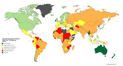 Countries By Economic Freedom Ranked On Index 2019