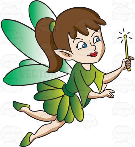 A Fairy Flying With Her Magic Wand With Images Fairies Flying Magic Wand Wands