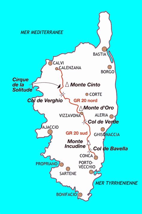 Corse Ile De Beaute Corsica Map Travel