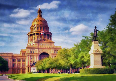 Texas State Capitol Painting By Am Fineartprints Pixels