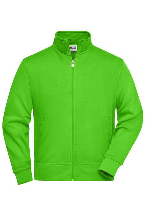 Unisex Workwear Sweat Jacket Lime-green-Daiber