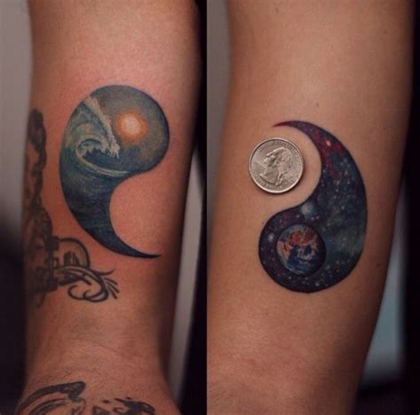 According to ancient chinese philosophy, yin and yang represent two opposite halves that work together harmoniously. Ying and yang | Couple tattoos, Yin yang tattoos, Marriage ...