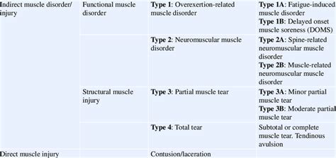 Classification Of Acute Muscle Disorders And Injuries Download