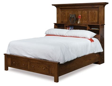Empire Bookcase Bed Amish Solid Wood Beds Kvadro Furniture