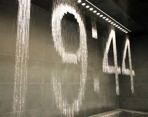 Mindblowing Digital Waterfall In Osaka Acts As Both A Clock And An