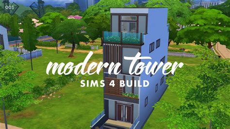 001 Modern Tower Sims 4 Build Youtube