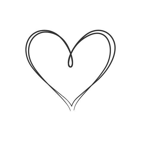 Continuous Line Drawing Of Love Sign Love Heart One Line Drawing