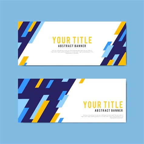 Colorful And Abstract Banner Design Templates Free Vector