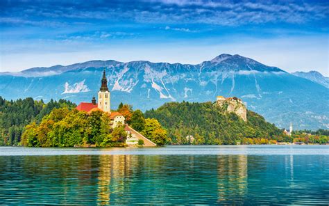 Lake Bled In Slovenia Photo Landscape Wallpaper Hd For Desktop