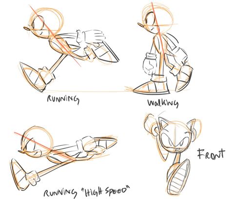 How To Draw Classic Sonic Running Step By Step Howto Drawing