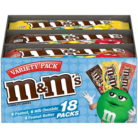 Mandms Chocolate Candy Variety Pack 18 Count