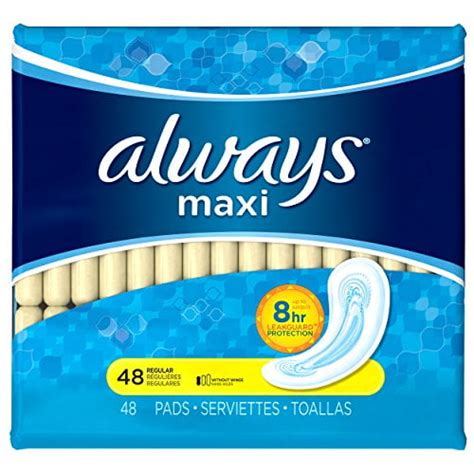 Always Maxi Unscented Pads Without Wings Regular 48 Count Walmart