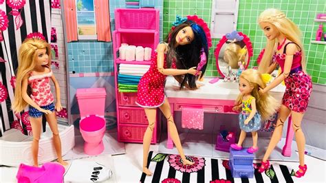 Barbie Chelsea Stacie Skipper School Morning Routine Crazy Hair Day Chelsea Bedroom Part 1 Youtube