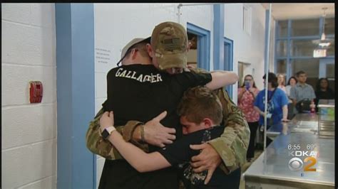 Military Father Surprises Sons With Secret Homecoming After Month Deployment Youtube