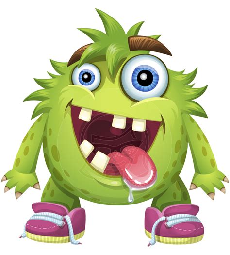 Funny Monster Cartoon Vector Character Aka Hal Graphicmama Funny