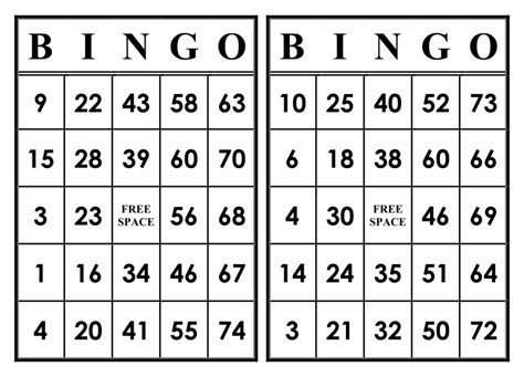 10 Best Free Printable Number Bingo Cards Printablee Printable Lab