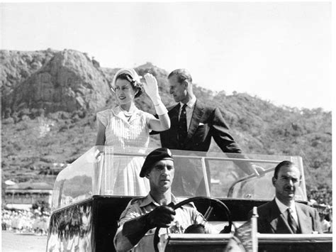 Look back at the queen's life in vintage photos from a young princess elizabeth with her husband, children and see her reign! 1970. Queen Elizabeth II and Prince Phillip in Townsville ...