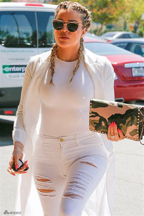 Khloe Kardashian Cameltoe In White Ripped Jeans Nude Celeb