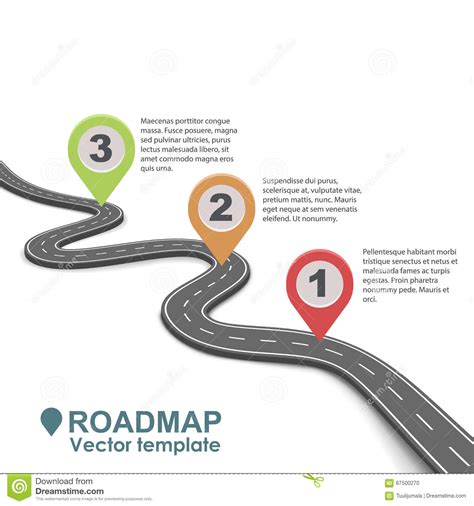 Abstract Business Roadmap Infographic Design Stock Vector