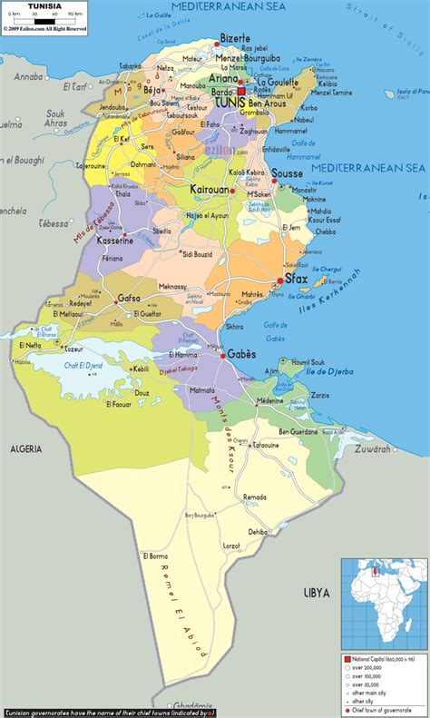 Tunisia Mapas Geográficos Da Tunisia Enciclopédia Global