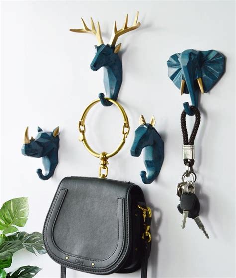 Modern Wall Hooks Animal Decorative Wall Hooks Handmade Coat Etsy