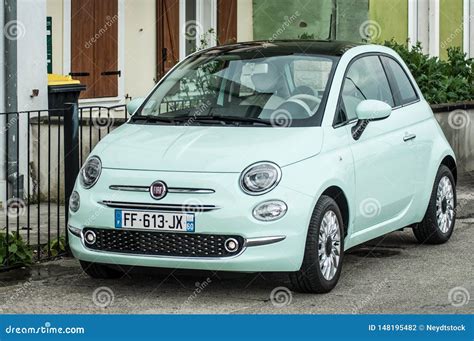 Green Fiat 500 Parked In The Street Editorial Photography Image Of