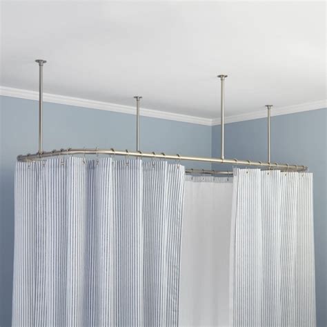 Trax do not work for sloped ceilings and we do not recommend it to be used for that application. Ceiling Mount Shower Curtain Rod Clawfoot Tub - Bathtub ...