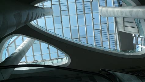 Free Images Architecture Window Building Escalator Futuristic