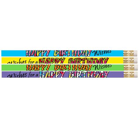 Musgrave Pencil Company Happy Birthday Wishes Pencil 12 Packs Of 12