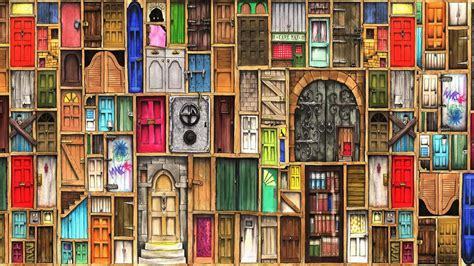 Colorful Doors By Colin Thompson