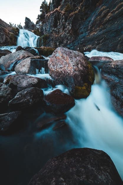 Free Photo Time Lapse Photography Of Flowing Multi Tier Waterfall