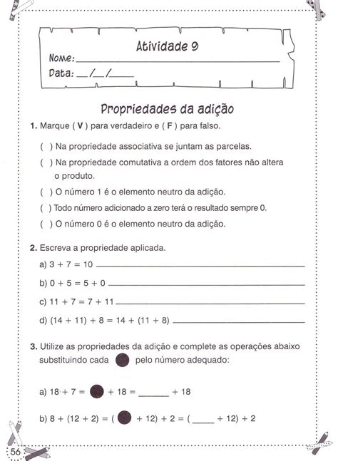 Atividades Propriedades Da Adição 4 Ano