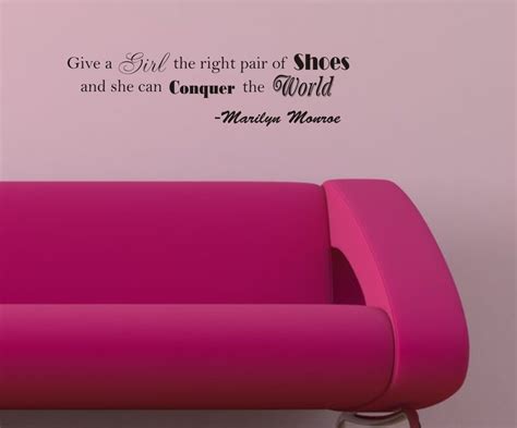 Marilyn Monroe Shoes Wall Quote Decal Removable Sticker