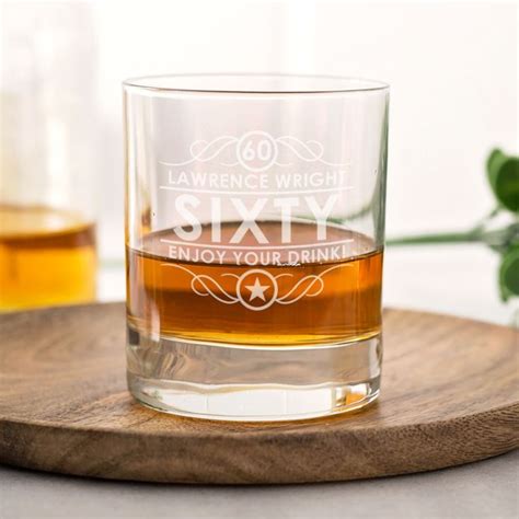 Personalised 60th Birthday Whisky Glass The T Experience