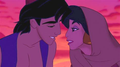 top 10 almost kisses in animated films disney prinzen aladin und jasmin aladin