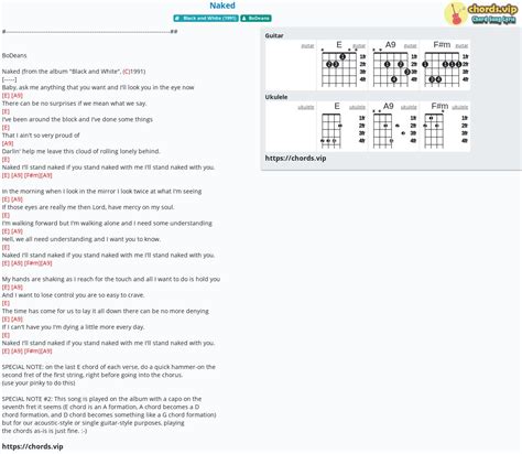 Chord Naked Tab Song Lyric Sheet Guitar Ukulele Chords Vip