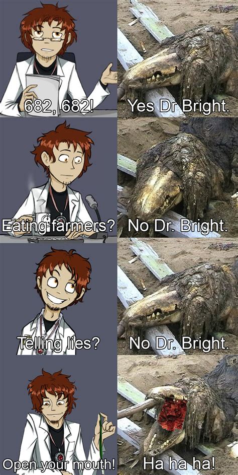 Scp 682 And Dr Bright Dr Bright Vs Scp 682 Stjboon