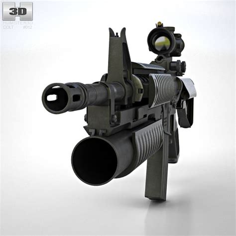 Colt M4a1 With M203 3d Model Humster3d
