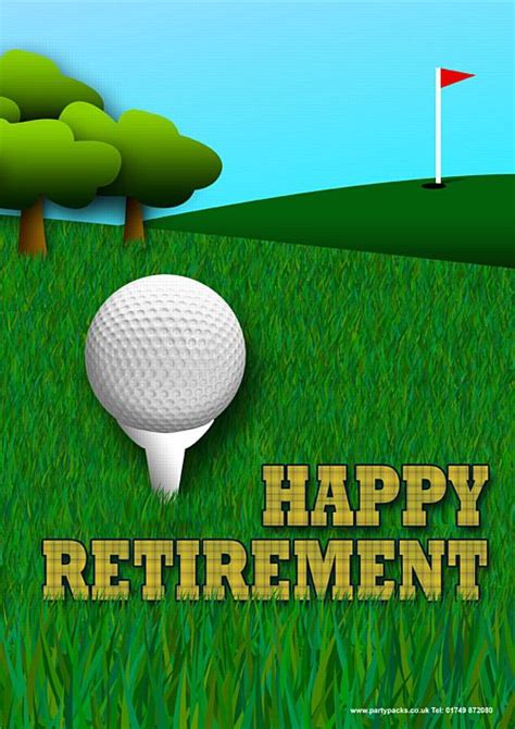 Retirement Golf Themed Poster A3 Party Packs