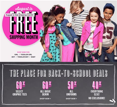 The Childrens Place Canada Back To School Deals 60 Off Select Graphic