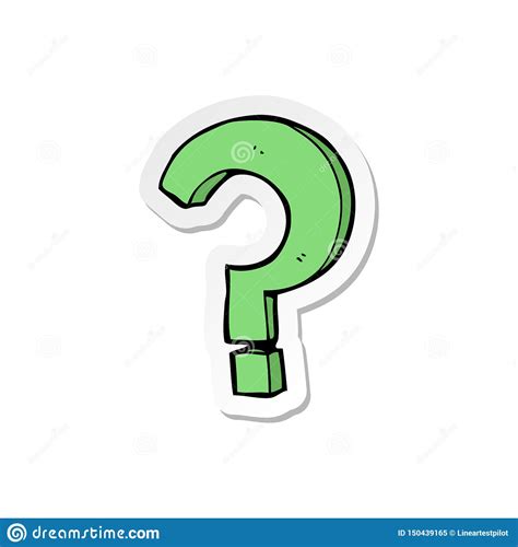 sticker of a cartoon question mark stock vector illustration of quirky sticker 150439165