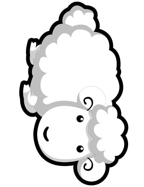 Cute Smiling Sheep Coloring Page H And M Coloring Pages