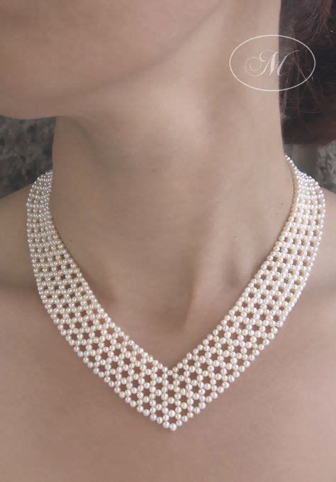 89 Pearl Necklace Pattern Ideas Necklace Patterns Beaded Jewelry