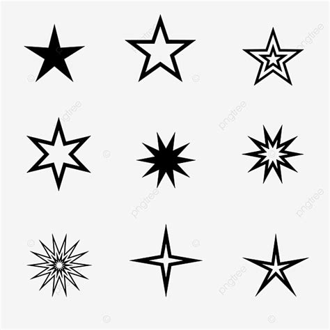 Black Stars White Transparent Black Star Star Clipart Five Pointed