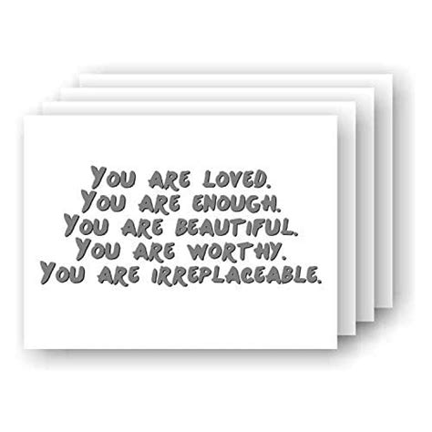 You Are Loved You Are Enough Beautiful Worthy Irreplaceable Mirror Motivator Vinyl