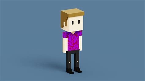 3d Model Nft Voxel Character Vr Ar Low Poly Cgtrader