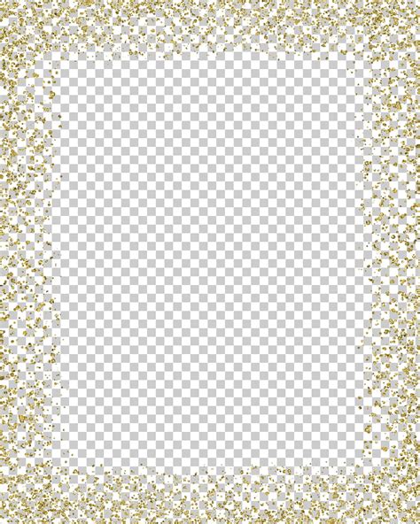 Gold Glitter Mime Gold Color Border Brown Powder Frame Png Clipart